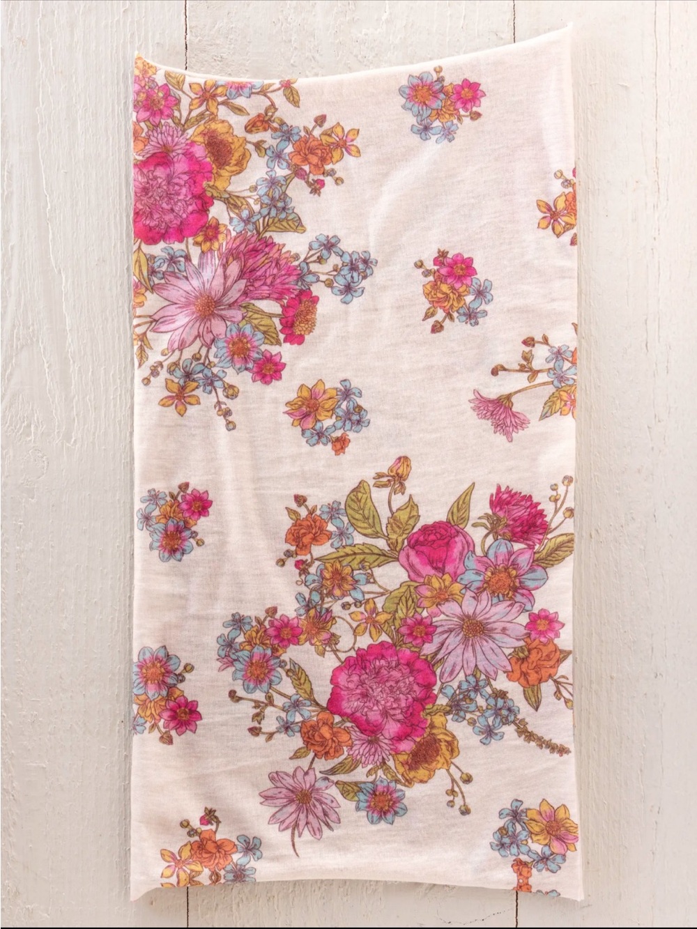 NATURAL LIFE Floral Boho Bandeau Headwrap - Pink, Yellow & Blue #211 - Picture 2 of 4